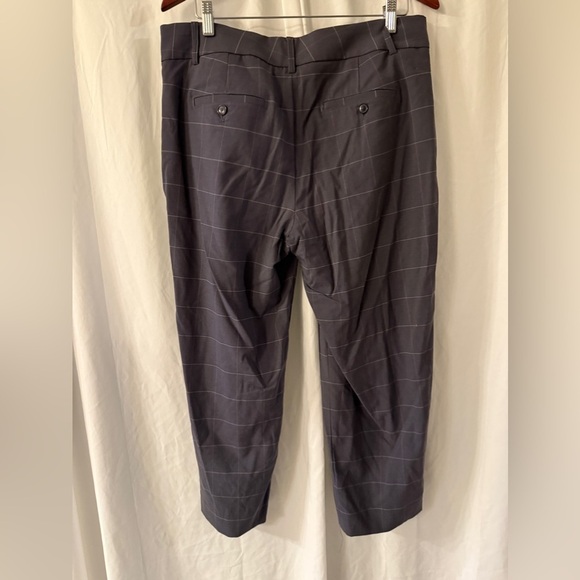 Banana Republic gray plaid wide leg cropped pant size 12 - Picture 7 of 7